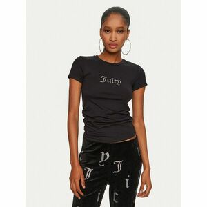 Juicy Couture Póló Dot Ruched JCWCT24311 Fekete Slim Fit kép
