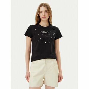 KARL LAGERFELD Póló A2W17120 Fekete Regular Fit kép