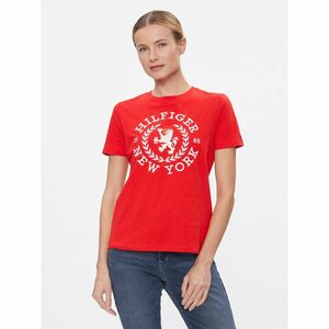 Tommy Hilfiger Póló Reg Crest C-Nk Tee Ss WW0WW41058 Piros Regular Fit kép