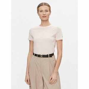 Tommy Hilfiger Póló Flag Script WW0WW41761 Rózsaszín Slim Fit kép