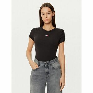 Tommy Jeans Póló DW0DW20463 Fekete Slim Fit kép