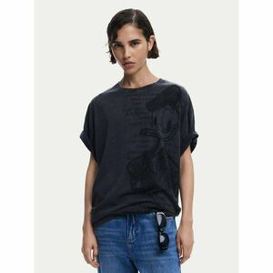 Desigual Póló Donald 25SWTKAH Szürke Loose Fit kép