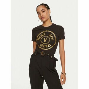 Versace Jeans Couture Póló 77HAHT02 CJ03T Fekete Slim Fit kép