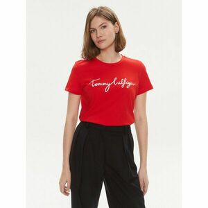 Tommy Hilfiger Póló Signature WW0WW41674 Piros Regular Fit kép