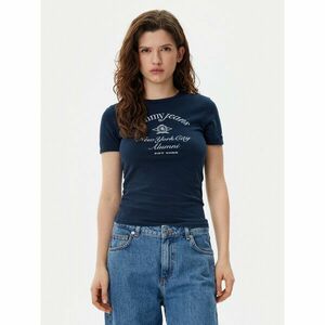 Tommy Jeans Póló Nyc Ringer DW0DW20323 Sötétkék Slim Fit kép