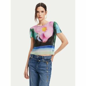 Desigual Póló Plisa 24WWTK95 Színes Slim Fit kép