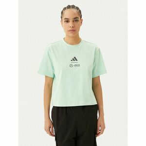 adidas Póló Mercedes - AMG Petronas Formula One Team Premium JY3077 Zöld Loose Fit kép