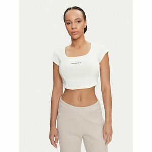 Converse Felső W Wordmark Corset Top 10026506-A02 Ekru Slim Fit kép