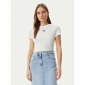 Tommy Jeans Póló Essential DW0DW20316 Fehér Slim Fit kép