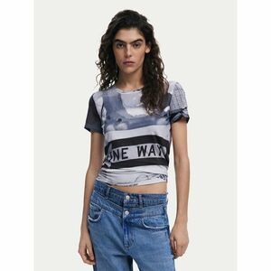 Desigual Póló Potomac 25SWTKA0 Szürke Slim Fit kép