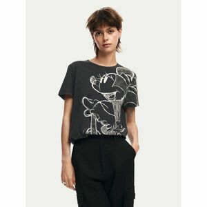 Desigual Póló Mickey Drawing 24WWTKA1 Fekete Regular Fit kép