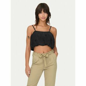 ONLY Felső Lou 15342566 Fekete Cropped Fit kép