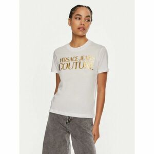 Versace Jeans Couture Póló 77HAHT01 CJ00T Fehér Regular Fit kép