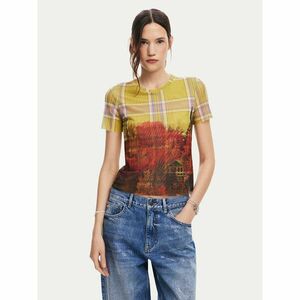 Desigual Póló Double 24WWTK27 Színes Slim Fit kép
