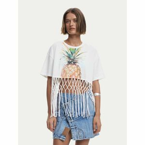 Desigual Póló 25SWTKAN Ekru Regular Fit kép