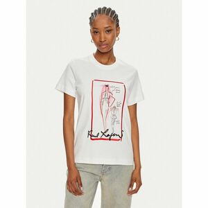 KARL LAGERFELD Póló 245W1713 Fehér Regular Fit kép