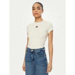 Tommy Jeans Póló DW0DW20463 Bézs Slim Fit kép
