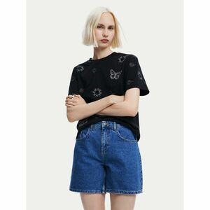 Desigual Póló Tarot 24WWTK96 Fekete Regular Fit kép