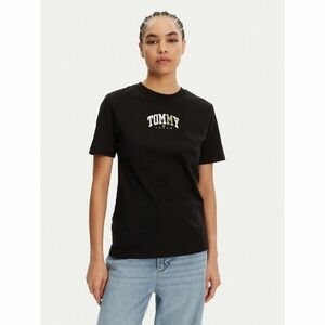 Tommy Jeans Póló Color Varsity DW0DW21337 Fekete Relaxed Fit kép