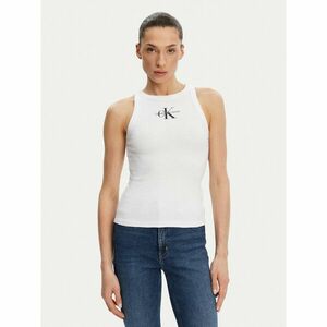 Calvin Klein Jeans Felső Monologo J20J225301 Fehér Slim Fit kép