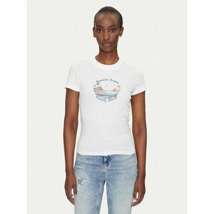 Tommy Jeans Póló Romance DW0DW21342 Ekru Slim Fit kép