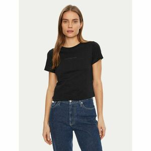 Calvin Klein Jeans Póló Institutional Graphic J20J224990 Fekete Slim Fit kép