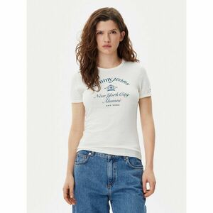 Tommy Jeans Póló Nyc Ringer DW0DW20323 Ekru Slim Fit kép