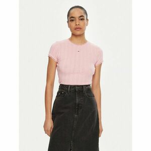 Tommy Jeans Póló DW0DW19493 Rózsaszín Slim Fit kép