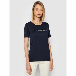 United Colors Of Benetton Póló 3GA2E16A2 Sötétkék Regular Fit kép