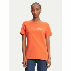 Tommy Hilfiger Póló Script WW0WW45746 Narancssárga Regular Fit kép
