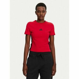 adidas Póló Essentials 3-Stripes JE1242 Piros Slim Fit kép