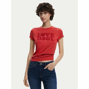 Desigual Póló Love Dsgl 25SWTK10 Piros Regular Fit kép