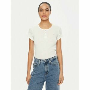 Tommy Jeans Póló DW0DW19502 Fehér Slim Fit kép