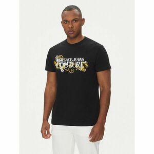 Versace Jeans Couture Póló 78GAHC05 Fekete Regular Fit kép