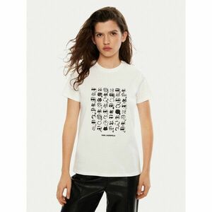 KARL LAGERFELD Póló A1W17124 Fehér Regular Fit kép