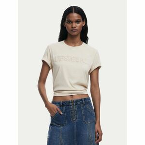 Desigual Póló Brandy 25SWTK17 Ekru Regular Fit kép