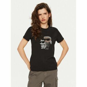 KARL LAGERFELD Póló A1W17131 Fekete Regular Fit kép