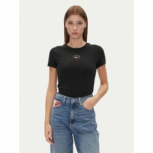 Tommy Jeans Póló Tjw Slim Essential Logo 2 Tee DW0DW20316 Fekete Regular Fit kép