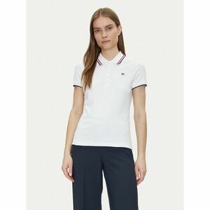 Tommy Hilfiger Pólóing Feminine Sporty Slim Polo Ss WW0WW44517 Fehér Regular Fit kép