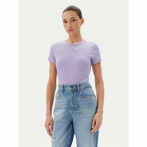 Tommy Jeans Póló Essential DW0DW17383 Lila Slim Fit kép