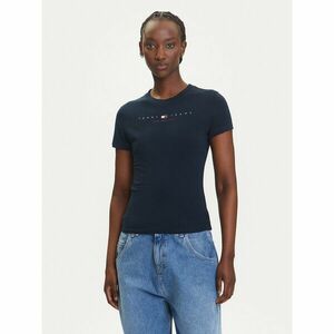 Tommy Jeans Póló Linear DW0DW21422 Sötétkék Slim Fit kép