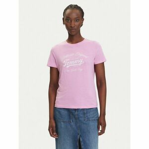 Tommy Jeans Póló Essential DW0DW21404 Rózsaszín Regular Fit kép