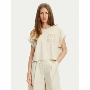 United Colors Of Benetton Póló 3IFVD10AF Bézs Boxy Fit kép