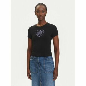 Tommy Jeans Póló Heart DW0DW21390 Fekete Slim Fit kép