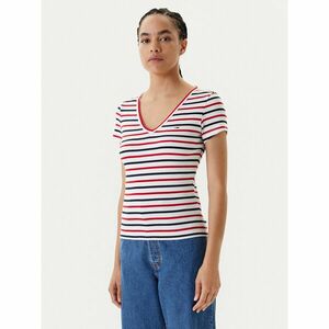 Tommy Jeans Póló Essential DW0DW17385 Fehér Slim Fit kép
