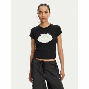 Juicy Couture Póló Hibiscus JCGCT125041 Fekete Slim Fit kép