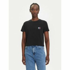 Tommy Jeans Póló Flag DW0DW21423 Fekete Regular Fit kép