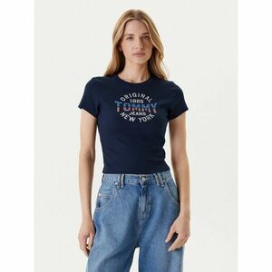 Tommy Jeans Póló DW0DW21421 Sötétkék Slim Fit kép