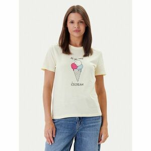 ONLY Póló Fun Life 15349901 Sárga Regular Fit kép