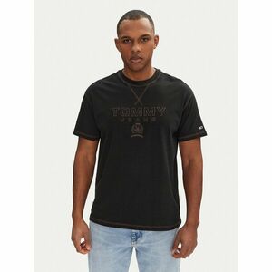 Tommy Jeans Póló Tonal Crest DM0DM20805 Fekete Relaxed Fit kép